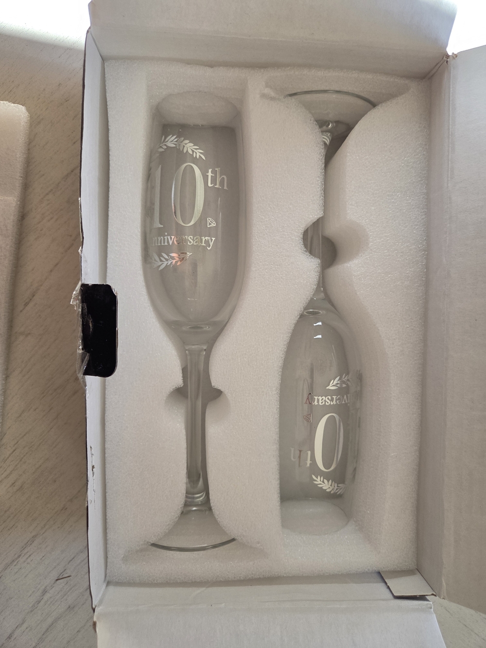 Tom Boy 10th Anniversary Champagne Flutes (Set of 2)